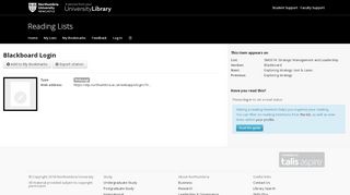 
                            8. Blackboard Login | Northumbria University