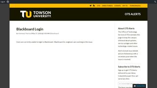 
                            7. Blackboard Login | OTS Alerts - wp.towson.edu