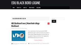 
                            7. blackboard MDC Log In