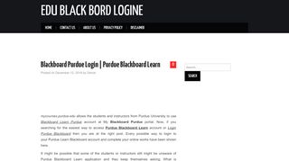 
                            2. Blackboard Purdue Login | Purdue Blackboard Learn ...
