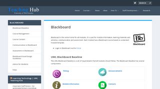 
                            8. Blackboard | UWL Teaching Hub