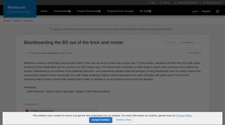 
                            6. Blackboarding the BS out of the brick and mortar | Blackboard ...