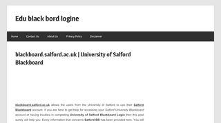 
                            11. blackboard.salford.ac.uk | University of Salford Blackboard