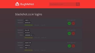 
                            9. blackshot.co.kr passwords - BugMeNot