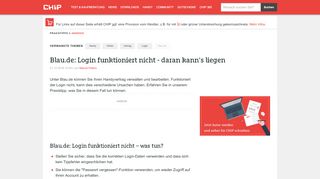 
                            3. Blau.de: Login funktioniert nicht - daran kann's …