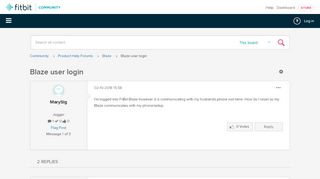 
                            6. Blaze user login - Fitbit Community