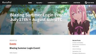 
                            8. Blazing Summer Login Event! | KurtzPel