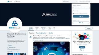 
                            2. Bleutrade Cryptocurrency Exchange (@bleutrade) | Twitter