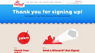 
                            4. Blizzard Fan Club Success - Thanks for signing up - Dairy ...