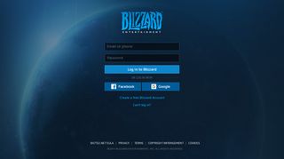 
                            10. Blizzard Login