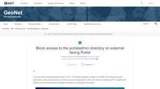 
                            9. Block access to the portaladmin directory on external facing ...