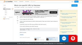 
                            4. Block one specific URL by htaccess - Stack Overflow