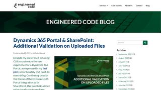 
                            4. Blog - Dynamics 365 Portal & SharePoint ... - Engineered Code