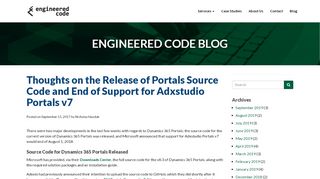 
                            6. Blog - Thoughts on the Release of Portals Source ... - Engineered Code