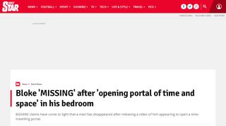 
                            10. Bloke 'MISSING' after 'opening portal of time and space' in his ...