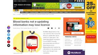 
                            8. Blood banks not e-updating information may lose licence | Mumbai ...