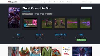 
                            8. Blood Moon Jhin - LeagueSales