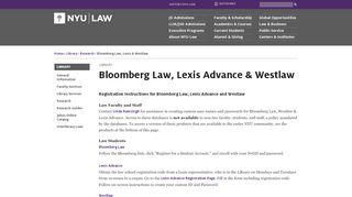 
                            7. Bloomberg Law, Lexis Advance & Westlaw | NYU …