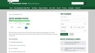 
                            4. Bloomington Transit Qryde Member Portal