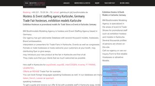 
                            8. BM BOOTHMODELS Hostess agency Karlsruhe | Hostess and ...