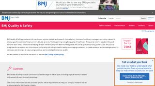 
                            6. BMJ Quality & Safety | A patient-focused journal with a view towards ...