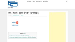 
                            6. Bmo harris bank credit card login - Credit card