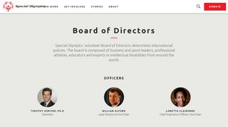 
                            8. Board of Directors - Special Olympics