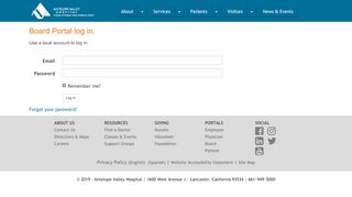 
                            4. Board Portal log in - Antelope Valley Hospital