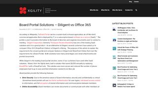 
                            1. Board Portal Solutions - Diligent vs Office 365 | Xgility