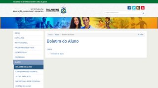 
                            3. Boletim do Aluno - Secretaria da ... - seduc.to.gov.br