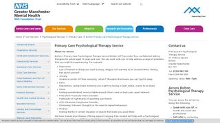 
                            2. Bolton Primary Care Psychological Therapy Service