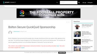 
                            3. Bolton Secure QuickQuid Sponsorship - iSportConnect