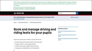 
                            2. Book and manage driving and riding tests for your pupils ...