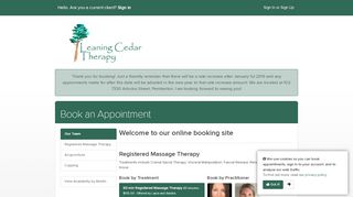 
                            9. Book Online | Leaning Cedar Therapy