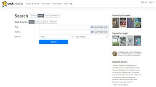 
                            5. Book Search - BookCrossing.com