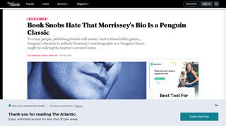 
                            9. Book Snobs Hate That Morrissey's Bio Is a Penguin Classic ...