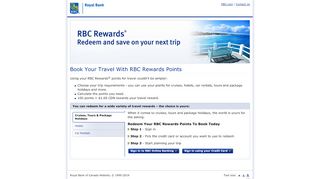 
                            1. Book Your Travel With RBC Rewards Points - RBC Royal Bank