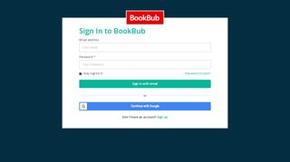 
                            11. BookBub - Sign in