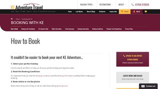 
                            3. Booking with KE - KE Adventure Travel