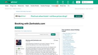 
                            2. Booking with Zenhotels.com - Holiday Travel Forum - TripAdvisor