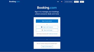 
                            2. Booking.com login | Sign in to Booking.com