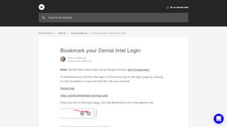 
                            3. Bookmark your Dental Intel Login | Dental Intel …