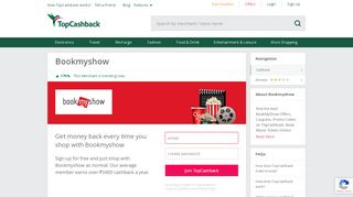 
                            9. Bookmyshow Offers, Cashback & Coupons | TopCashback