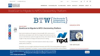 
                            3. BookScan to Migrate to NPD's DecisionKey Platform | the ...