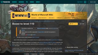 
                            8. Boost to level 110 | WoWWiki | FANDOM powered by Wikia