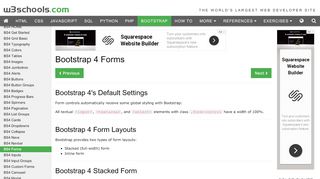 
                            4. Bootstrap 4 Forms - W3Schools