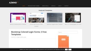 
                            4. Bootstrap Colored Login Forms: 3 Free Templates | AZMIND