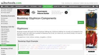 
                            8. Bootstrap Glyphicon Components - w3schools.com