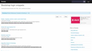 
                            8. Bootstrap Login - Bootply