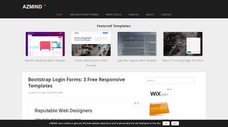 
                            2. Bootstrap Login Forms: 3 Free Responsive Templates | AZMIND